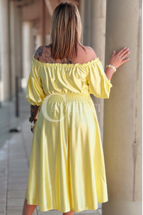 SENNA Kleid in Gelb – Große Größen | Cavaricci.de