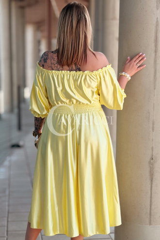 SENNA Kleid in Gelb – Große Größen | Cavaricci.de