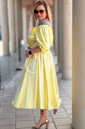 SENNA Kleid in Gelb – Große Größen | Cavaricci.de