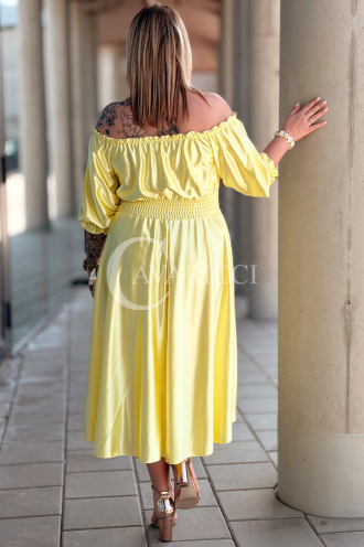 SENNA Kleid in Gelb – Große Größen | Cavaricci.de