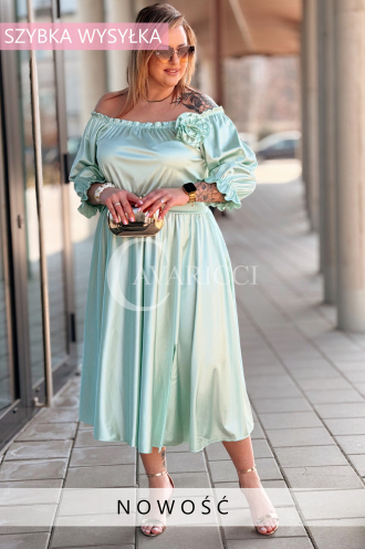 SENNA Kleid in Mintgrün – Große Größen | Cavaricci.de
