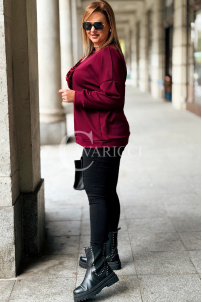 ADELAIDE Damen-Sweatshirt Plus Size mit Pailletten-Schleife