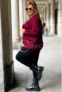 ADELAIDE Damen-Sweatshirt Plus Size mit Pailletten-Schleife