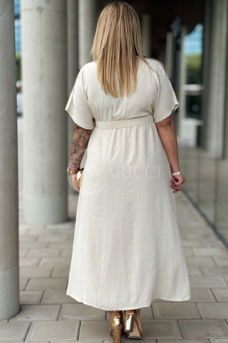 AMANDA Kleid in Beige – Große Größen | Cavaricci.de