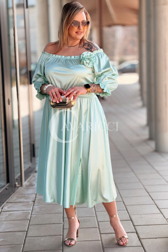 SENNA Kleid in Mintgrün – Große Größen | Cavaricci.de