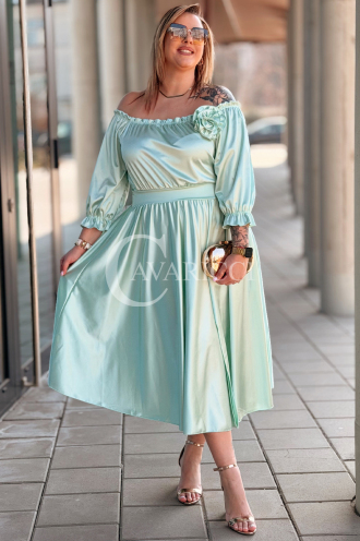 SENNA Kleid in Mintgrün – Große Größen | Cavaricci.de