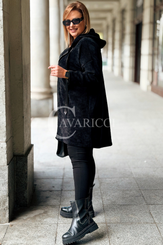 AMALIA Damen Kapuzen-Sweatjacke Plus Size mit Reißverschluss