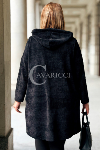AMALIA Damen Kapuzen-Sweatjacke Plus Size mit Reißverschluss