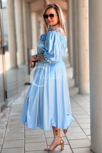 SENNA Kleid in Hellblau – Große Größen | Cavaricci.de