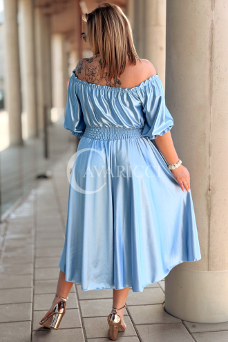 SENNA Kleid in Hellblau – Große Größen | Cavaricci.de