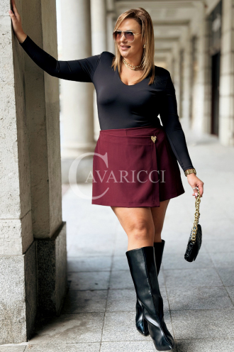 PALOMA Hosenrock Plus Size – Elegant & Bequem in Bordeauxrot
