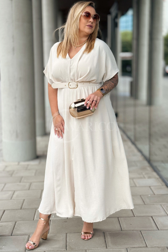 AMANDA Kleid in Beige – Große Größen | Cavaricci.de