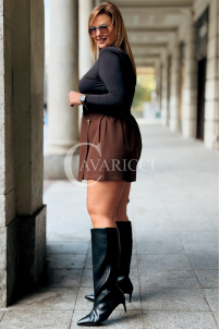 PALOMA Eleganter Damen-Skort Plus Size in Schokoladenbraun