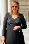SYBILLA Damen Body Plus Size mit Schulterpolstern aus elastischem Material in Schwarz