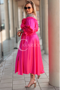 SENNA Kleid in Fuchsia – Große Größen | Cavaricci.de