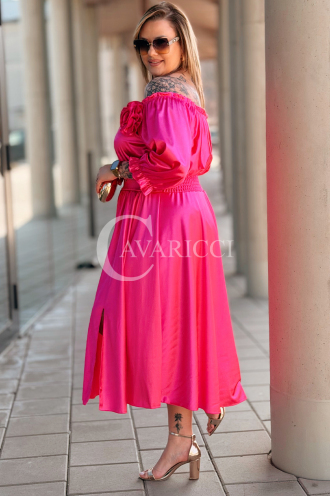 SENNA Kleid in Fuchsia – Große Größen | Cavaricci.de
