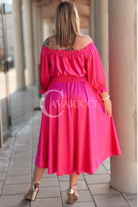SENNA Kleid in Fuchsia – Große Größen | Cavaricci.de