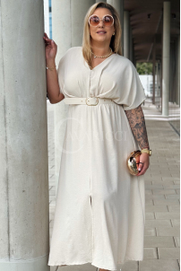 AMANDA Kleid in Beige – Große Größen | Cavaricci.de