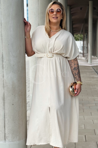 AMANDA Kleid in Beige – Große Größen | Cavaricci.de