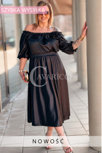 SENNA Kleid in Schwarz – Große Größen | Cavaricci.de