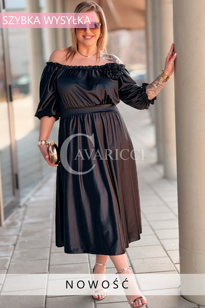 SENNA Kleid in Schwarz – Große Größen | Cavaricci.de