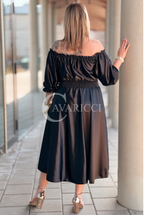SENNA Kleid in Schwarz – Große Größen | Cavaricci.de