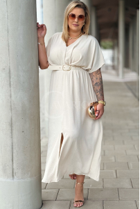 AMANDA Kleid in Beige – Große Größen | Cavaricci.de