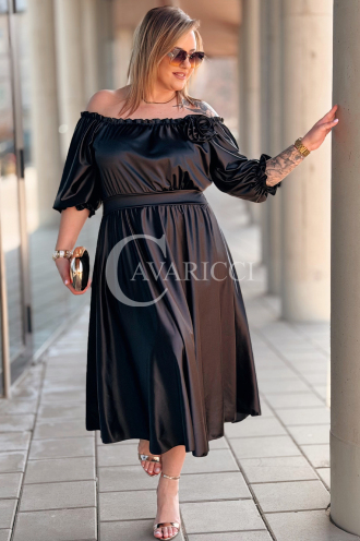 SENNA Kleid in Schwarz – Große Größen | Cavaricci.de
