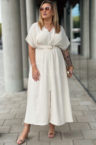 AMANDA Kleid in Beige – Große Größen | Cavaricci.de