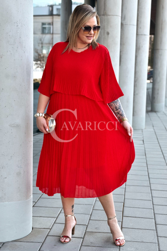 LETIZIA Kleid in Rot – Große Größen | Cavaricci.de