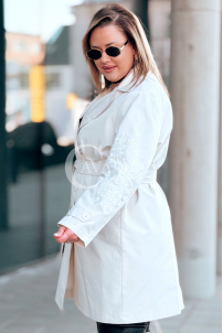 PRISCA Kleid in Beige – Große Größen | Cavaricci.de