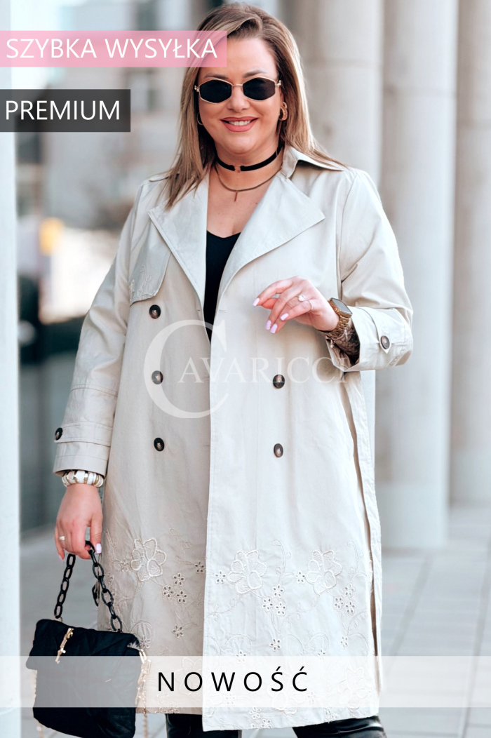 PIERINA Kleid in Beige – Große Größen | Cavaricci.de