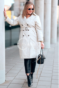 PIERINA Kleid in Beige – Große Größen | Cavaricci.de