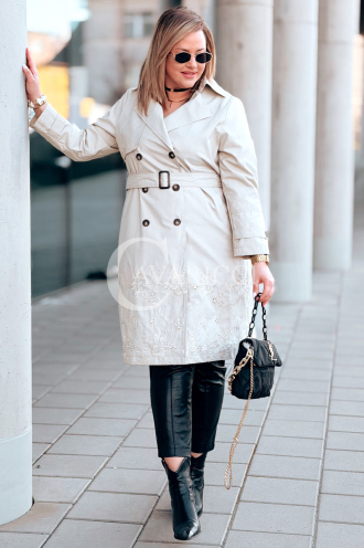 PIERINA Kleid in Beige – Große Größen | Cavaricci.de