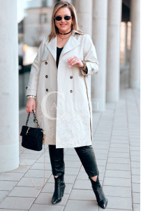 PIERINA Kleid in Beige – Große Größen | Cavaricci.de