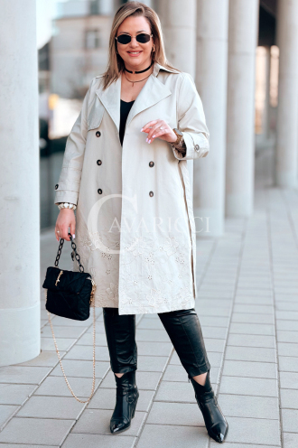 PIERINA Kleid in Beige – Große Größen | Cavaricci.de