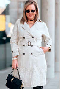 PIERINA Kleid in Beige – Große Größen | Cavaricci.de