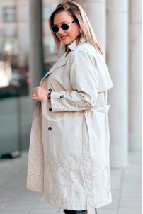 PIERINA Kleid in Beige – Große Größen | Cavaricci.de