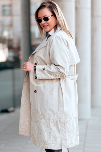 PIERINA Kleid in Beige – Große Größen | Cavaricci.de