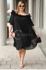 DIORKA - Premium niedliches Rüschenkleid in Schwarz