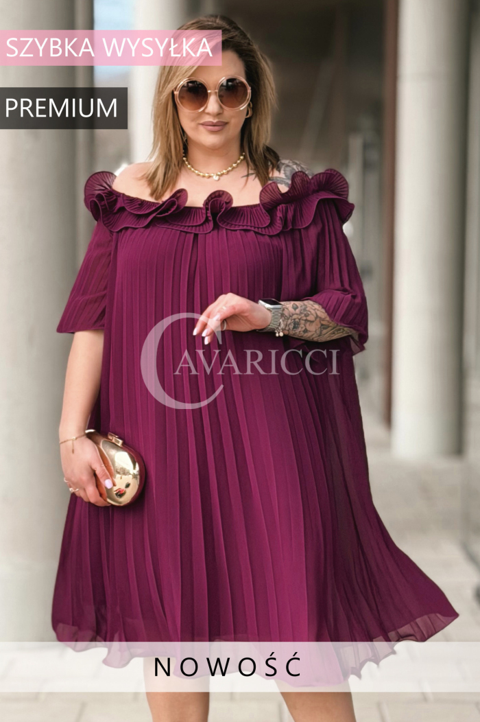 DIORKA Kleid in Purpur – Große Größen | Cavaricci.de