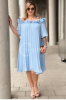 DIORKA - Premium niedliches Kleid mit Rüschen in Himmelblau