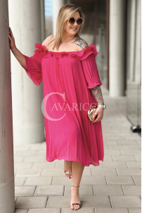 DIORKA Kleid in Fuchsia – Große Größen | Cavaricci.de