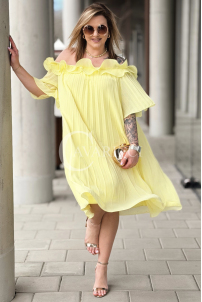 DIORKA Kleid in Gelb – Große Größen | Cavaricci.de