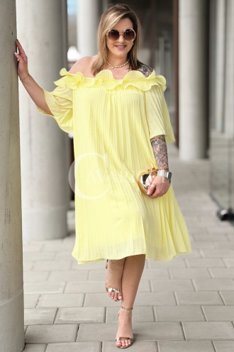 DIORKA Kleid in Gelb – Große Größen | Cavaricci.de