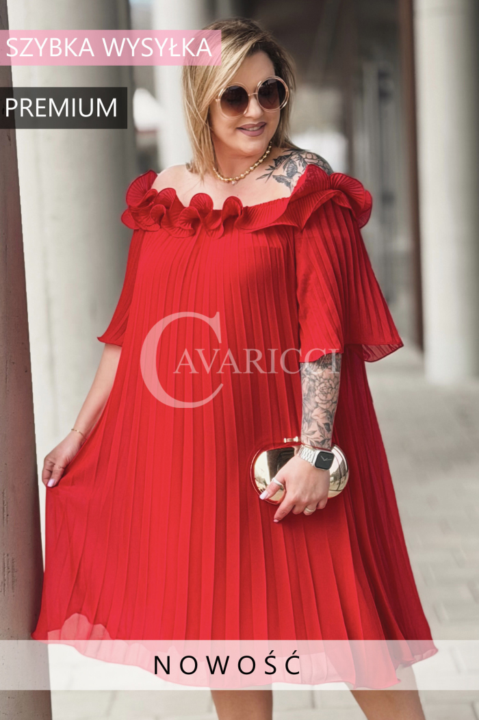 DIORKA Kleid in Rot – Große Größen | Cavaricci.de