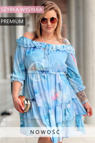 ELISABETH Kleid in Hellblau – Große Größen | Cavaricci.de
