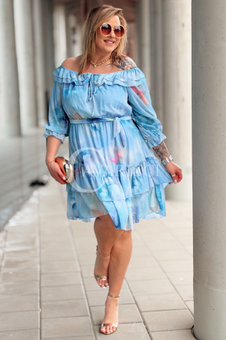 ELISABETH Kleid in Hellblau – Große Größen | Cavaricci.de