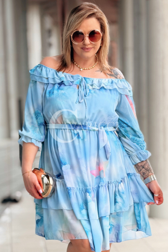 ELISABETH Kleid in Hellblau – Große Größen | Cavaricci.de