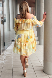 ELISABETH Kleid in Gelb – Große Größen | Cavaricci.de
